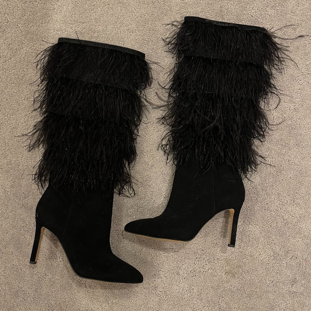 Gianni Bini Feather Boots